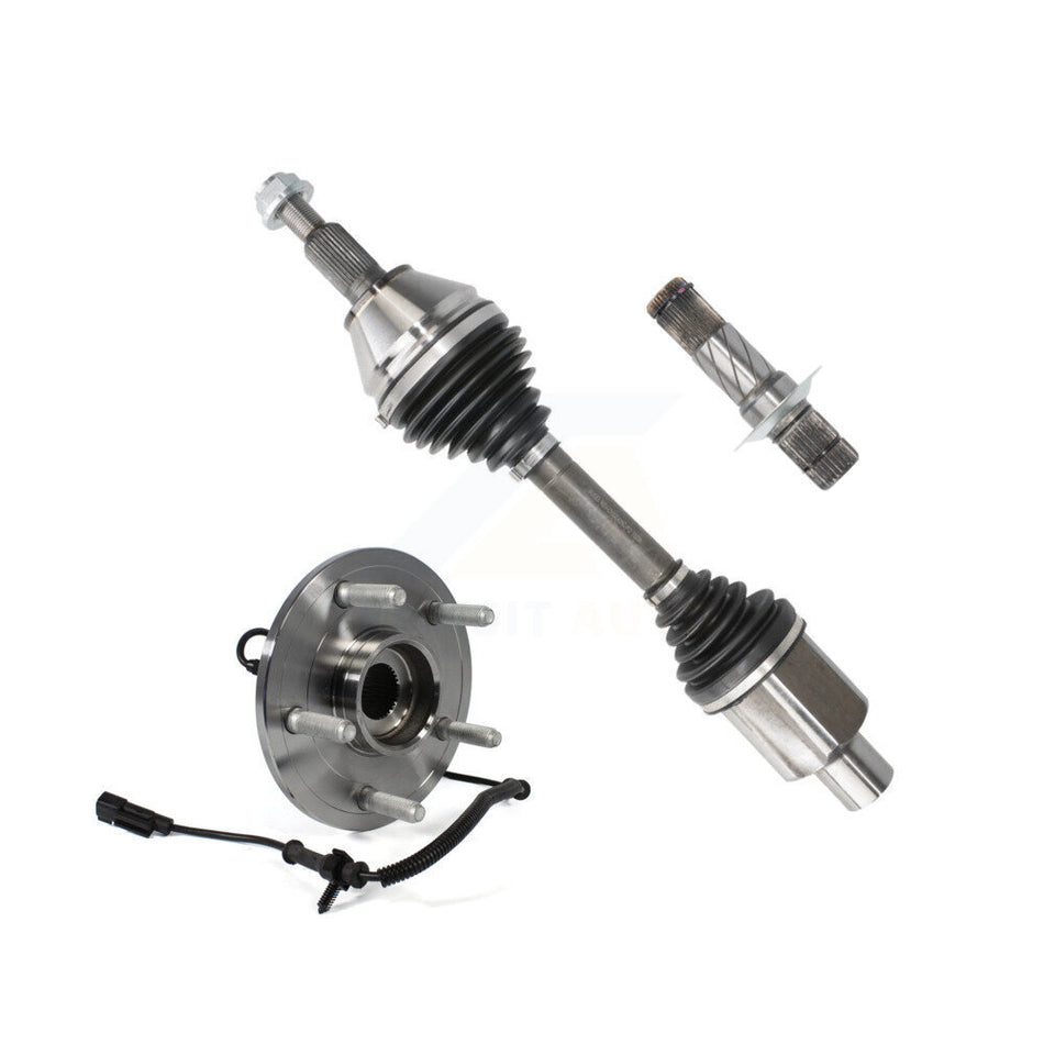 Front Left CV Axle Shaft & Intermediate And Bearing Kit For 2012-2017 Ram 1500 4WD KN7-100002