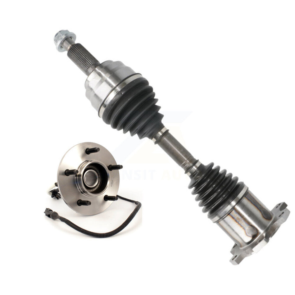 Front Left CV Axle Drive Shaft And Hub Bearing Kit For Ford F-150 4WD with 4-Wheel ABS KN7-100051