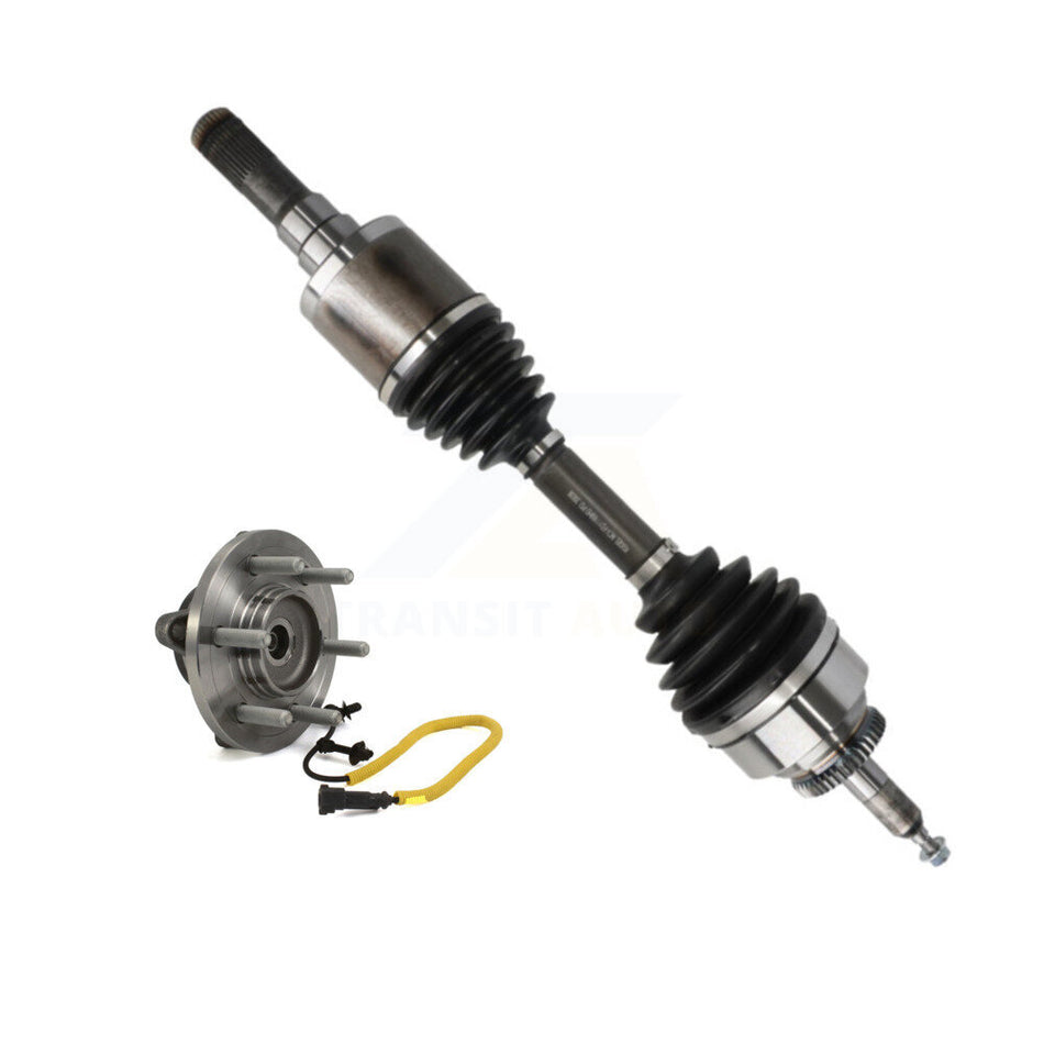 Front Left CV Axle Drive Shaft And Complete Wheel Hub Bearing Assembly Kit For Ford F-150 KN7-100070