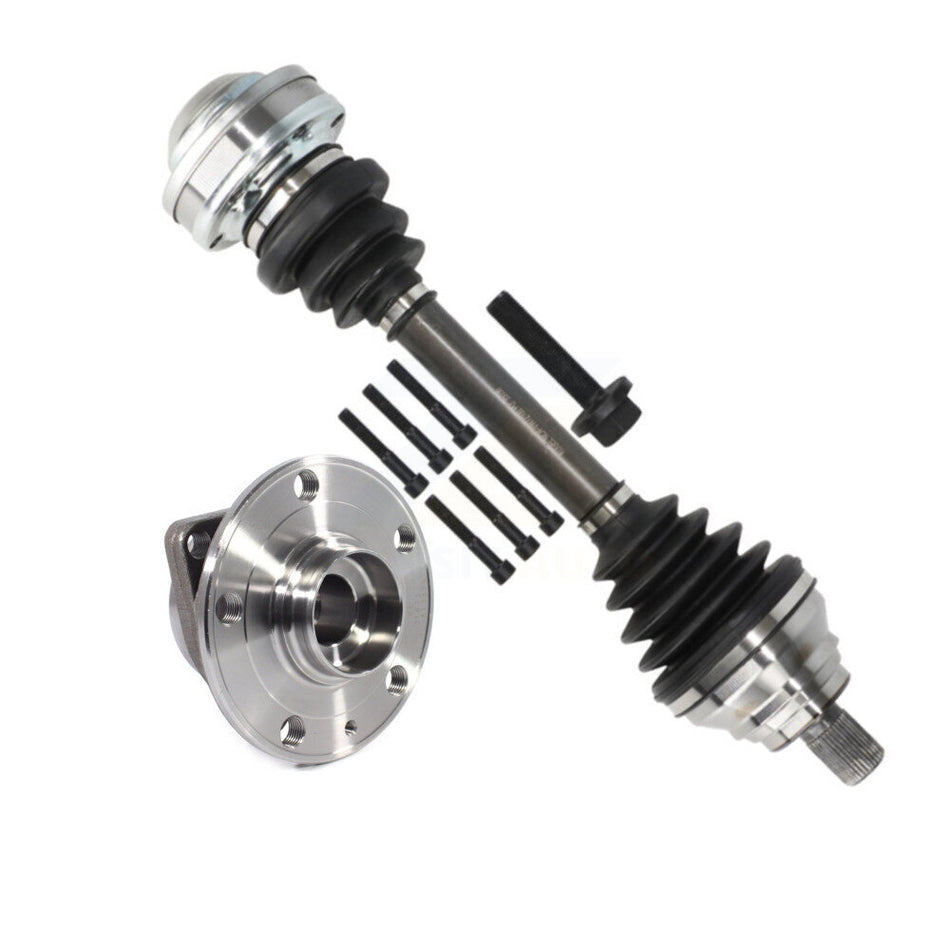 Front Left CV Axle Drive Shaft And Wheel Hub Bearing Assembly Kit For Volkswagen Golf R KN7-100080