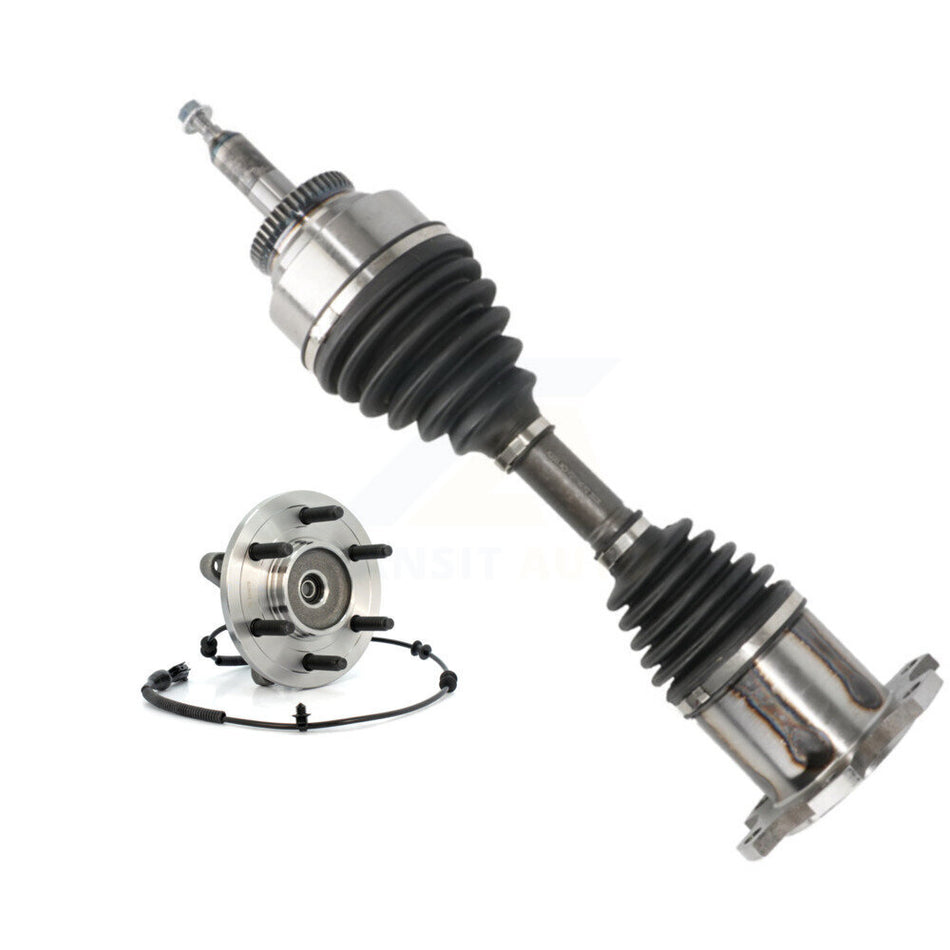 Front Left CV Axle Drive Shaft And Hub Bearing Kit For Ford F-150 Lincoln Mark LT 4WD KN7-100096