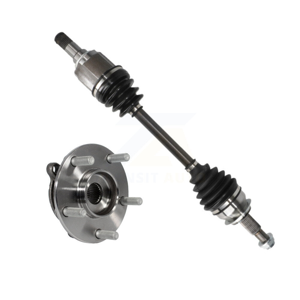 Front Left CV Axle Drive Shaft And Complete Wheel Hub Bearing Assembly Kit For Mazda 3 KN7-100120