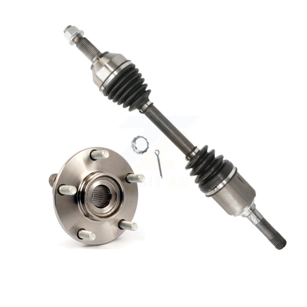 Front Left CV Axle Drive Shaft And Hub Bearing Assembly Kit For Nissan Rogue Select AWD KN7-100125