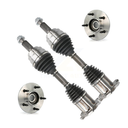 Front CV Axle Drive Shaft And Wheel Hub Bearing Kit For Ford F-150 4WD with 2-Wheel ABS KN7-100409