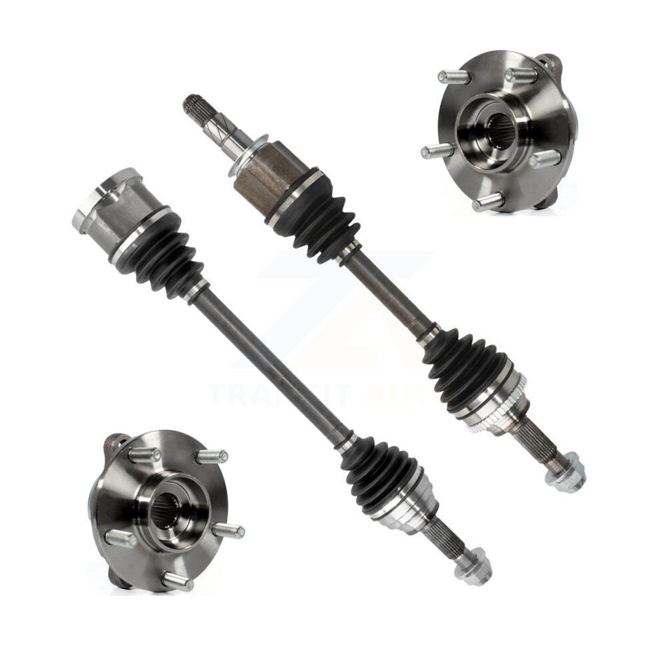 Front CV Axle Drive Shaft And Complete Hub Bearing Assembly Kit For INFINITI G37 G35 G25 KN7-100411