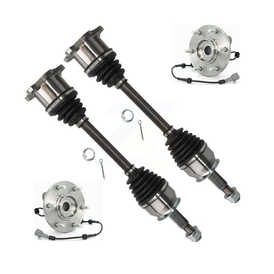 Front CV Axle Drive Shaft And Wheel Hub Bearing Kit For Nissan TITAN Armada INFINITI QX56 KN7-100442