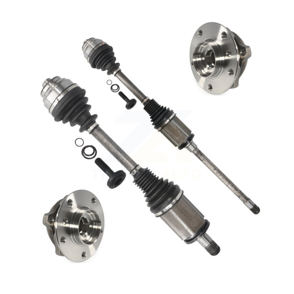Front CV Axle Drive Shaft And Hub Bearing Assembly Kit For BMW 535i xDrive 528i 640i AWD KN7-100488