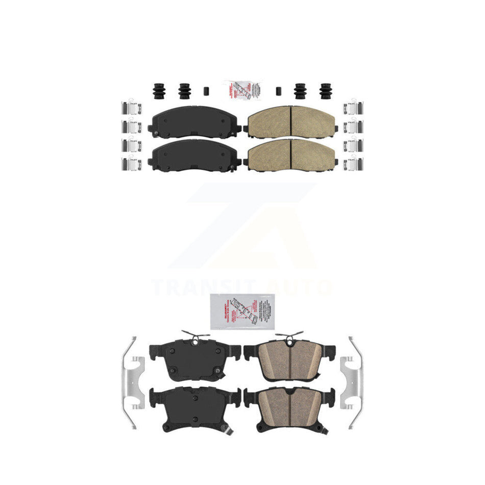 Front Rear Ceramic Disc Brake Pads Kit For Chrysler Pacifica Grand Caravan Voyager KNF-100010