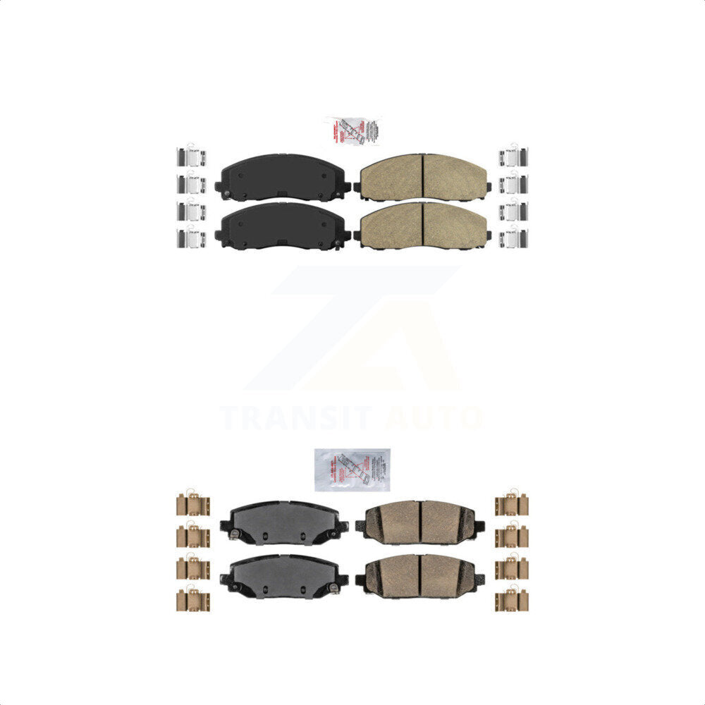 AmeriBRAKES Front Rear Ceramic Disc Brake Pads Kit For Jeep Wrangler KNF-100028