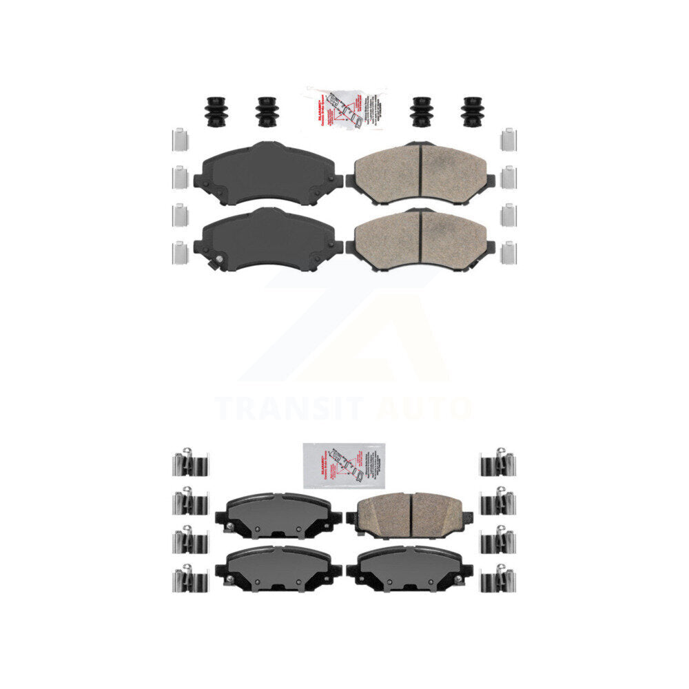 Front Rear Ceramic Disc Brake Pads Kit For Jeep Wrangler Sport Without Heavy Duty Brakes KNF-100029