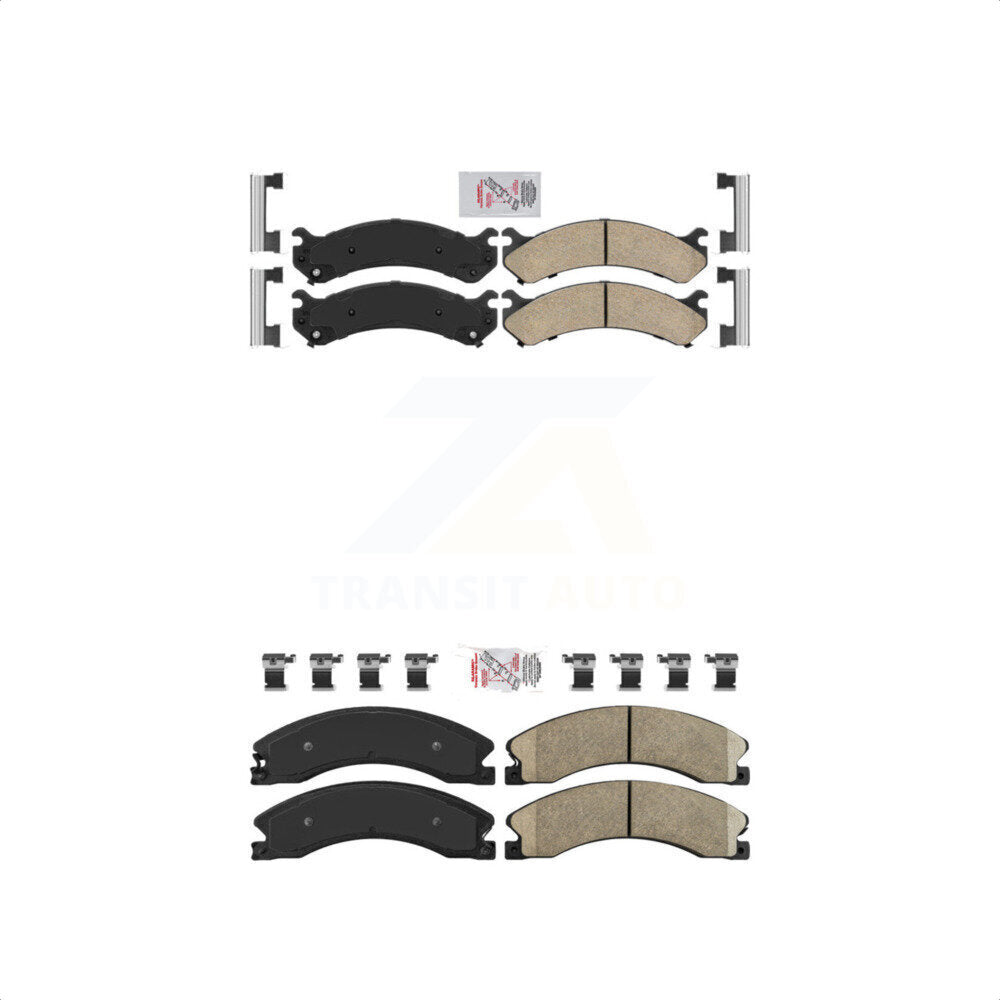 AmeriBRAKES Front Rear Ceramic Disc Brake Pads Kit For Chevrolet Express 3500 GMC Savana 4500 KNF-100075