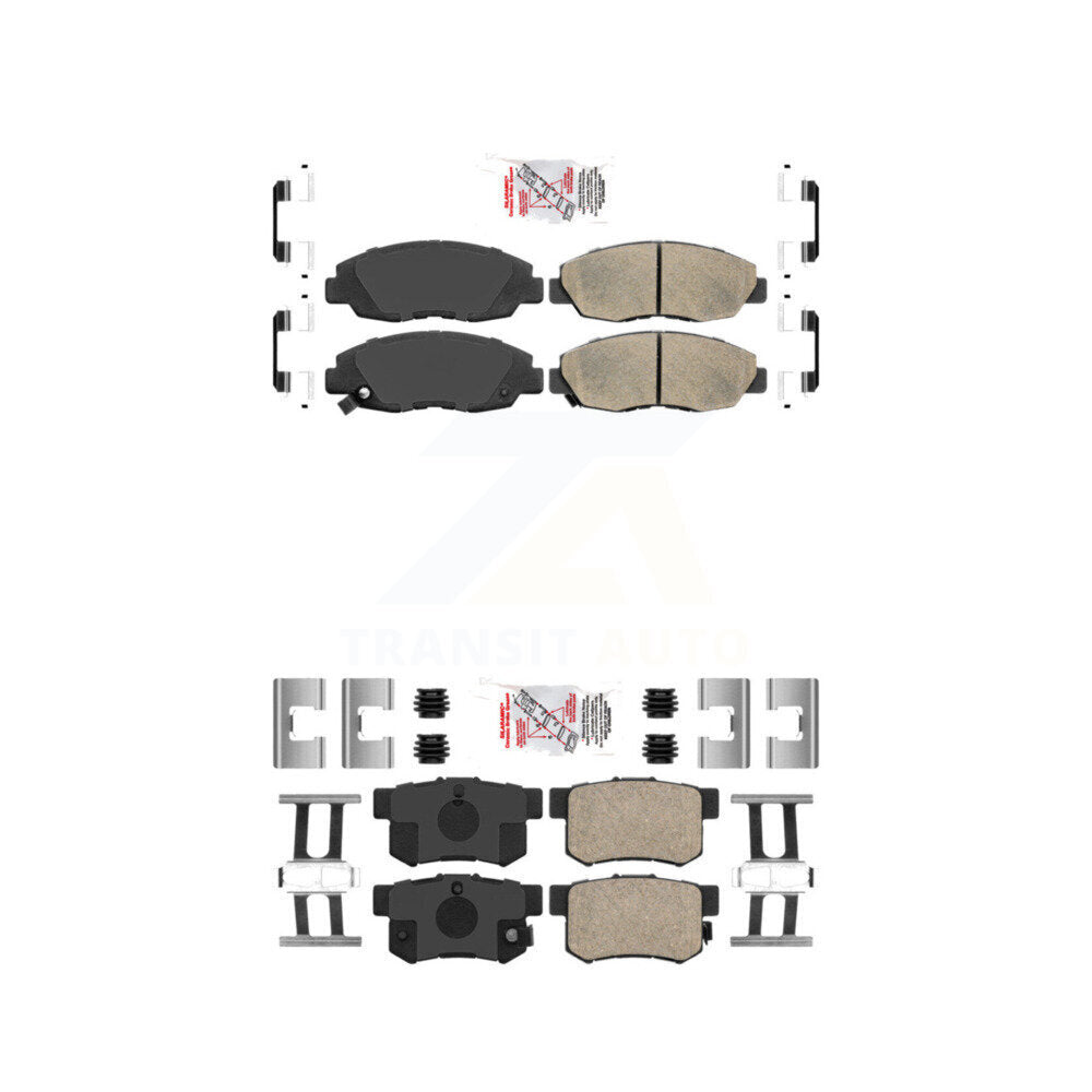 Front Rear Ceramic Disc Brake Pads Kit For Honda Civic Accord Acura EL KNF-100103