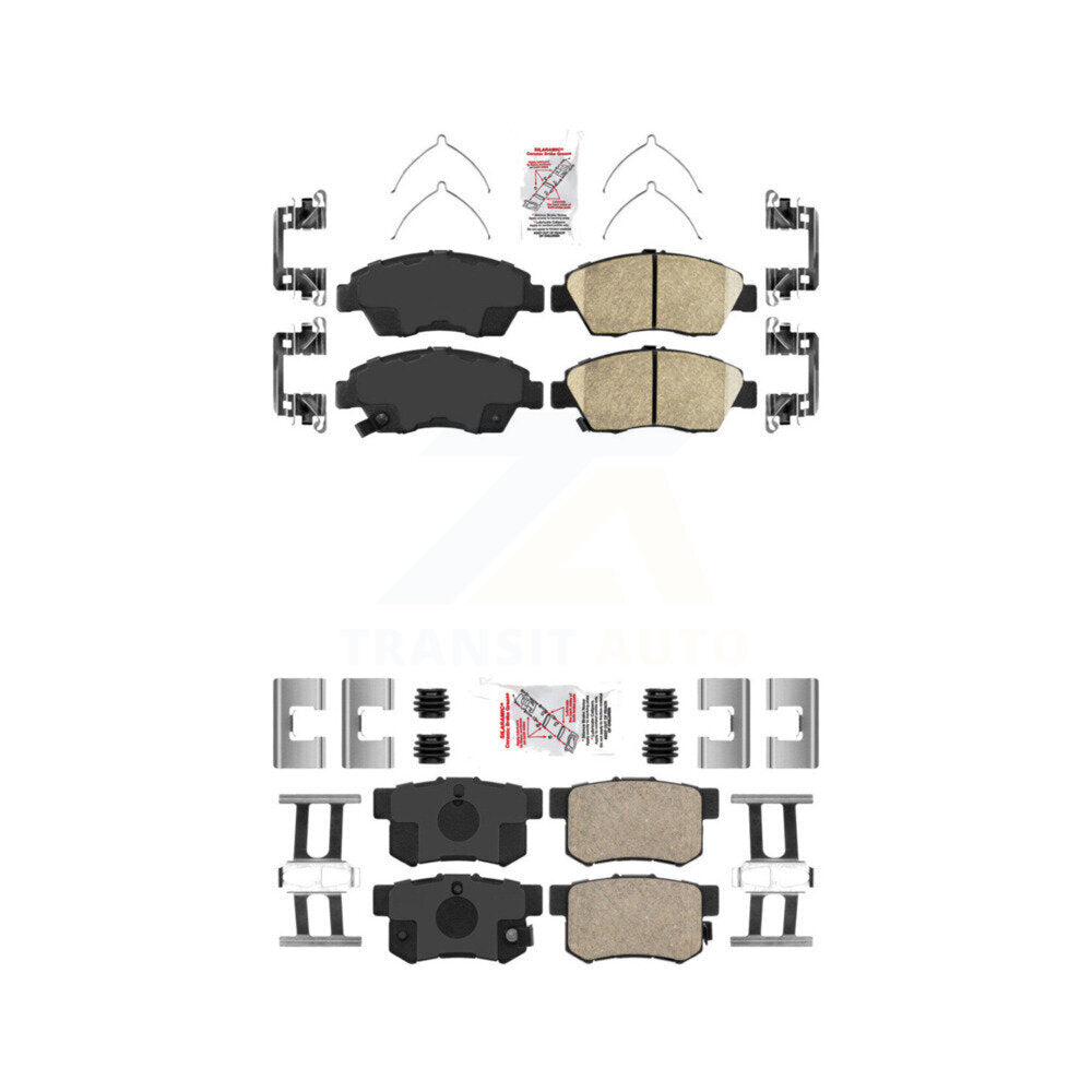 Front Rear Ceramic Disc Brake Pads Kit For Honda Civic Acura ILX RSX KNF-100108