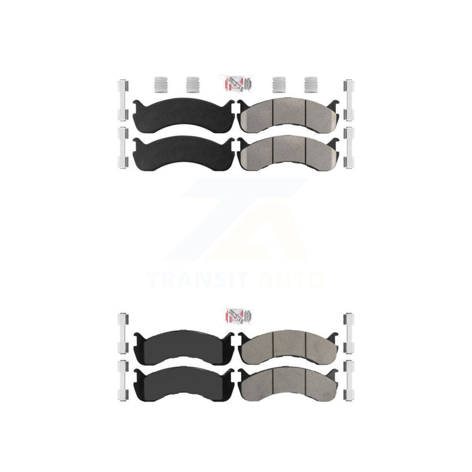 Front Rear Semi-Metallic Disc Brake Pads Kit For Freightliner M2 106 Kenworth T370 Thomas KNF-100122