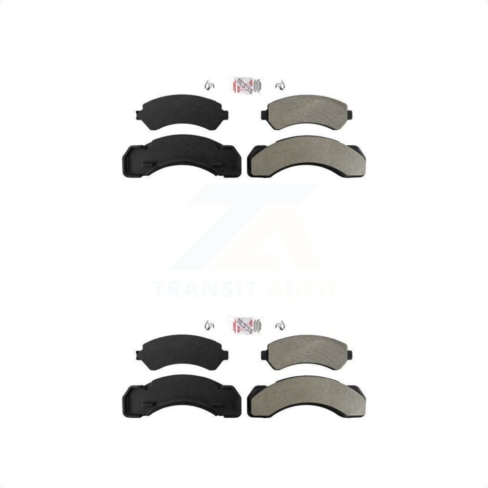 AmeriBRAKES Front Rear Semi-Metallic Disc Brake Pads Kit For GMC C3500 Freightliner MT35 MT45 Workhorse P42 MT55 International 1754 Peterbilt W42 P32 330 FL50 FL60 3600 FL70 1724 1452SC KNF-100135