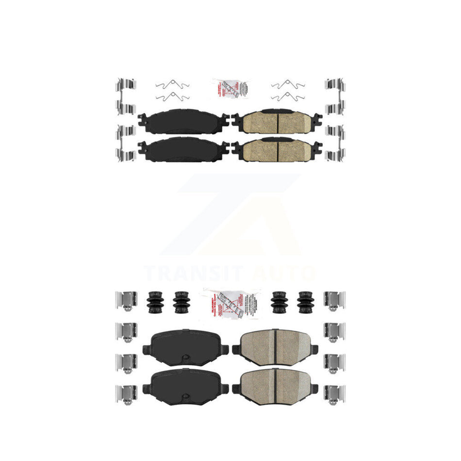 Front Rear Ceramic Disc Brake Pads Kit For Ford Explorer Flex Taurus Lincoln MKT MKS KNF-100143