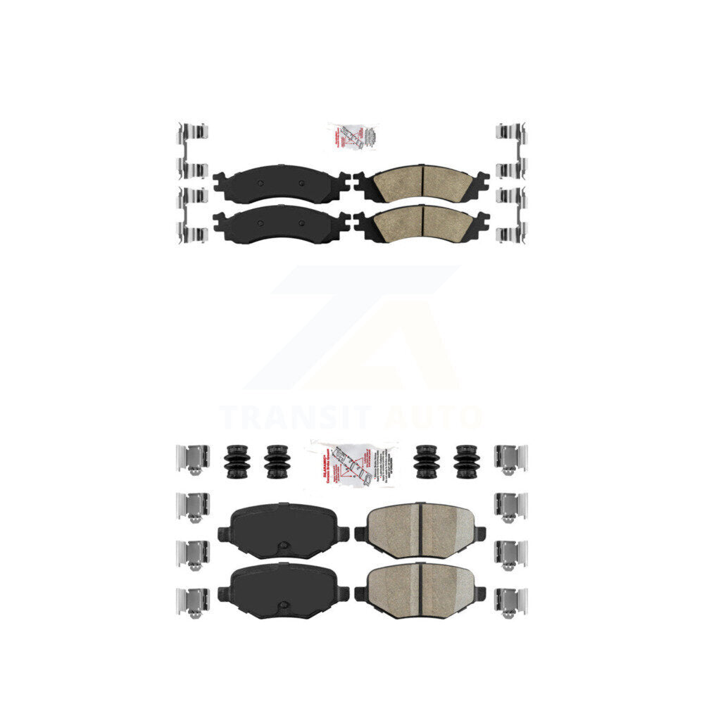 Front Rear Ceramic Disc Brake Pads Kit For 2010-2012 Ford Taurus SHO KNF-100159