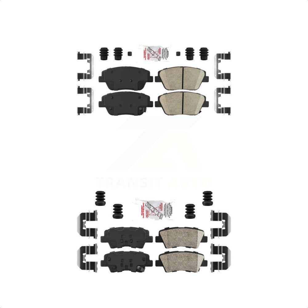 AmeriBRAKES Front Rear Ceramic Disc Brake Pads Kit For Hyundai Sonata Kia Optima KNF-100172