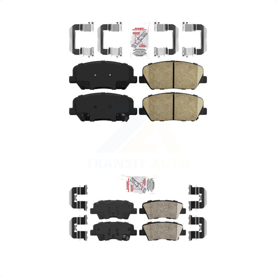 AmeriBRAKES Front Rear Ceramic Disc Brake Pads Kit For Kia Optima 2.0L KNF-100190