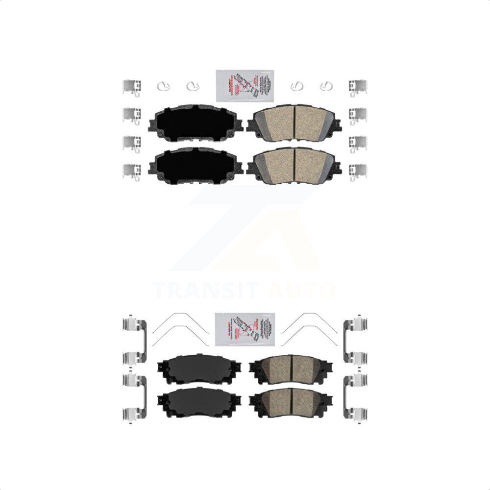 AmeriBRAKES Front Rear Ceramic Disc Brake Pads Kit For Toyota Camry RAV4 Lexus C-HR ES350 Avalon ES300h UX250h UX200 Venza ES250 Corolla Cross KNF-100199