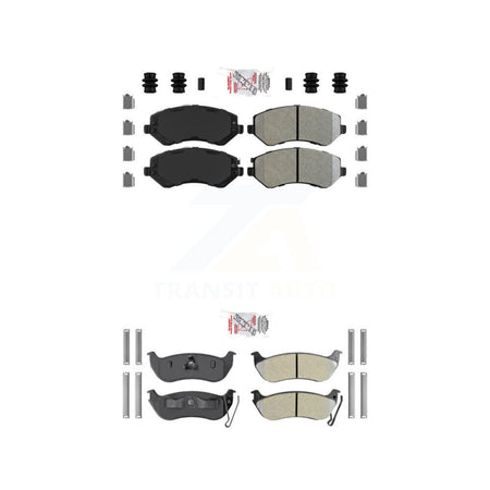 Front Rear Semi-Metallic Disc Brake Pads Kit For 2003-2007 Jeep Liberty KNF-100210