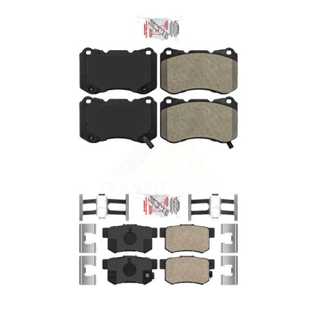 Front Semi-Metallic Rear Ceramic Disc Brake Pads Kit For Acura TL KNF-100213