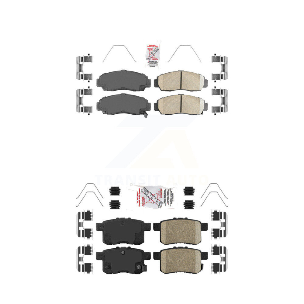 Front Rear Ceramic Disc Brake Pads Kit For Honda Accord Acura TSX KNF-100218