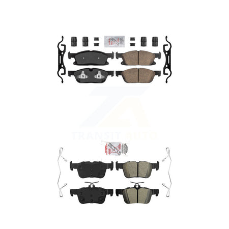 Front Ceramic Rear Semi-Metallic Disc Brake Pads Kit For Ford Edge Lincoln Nautilus KNF-100231