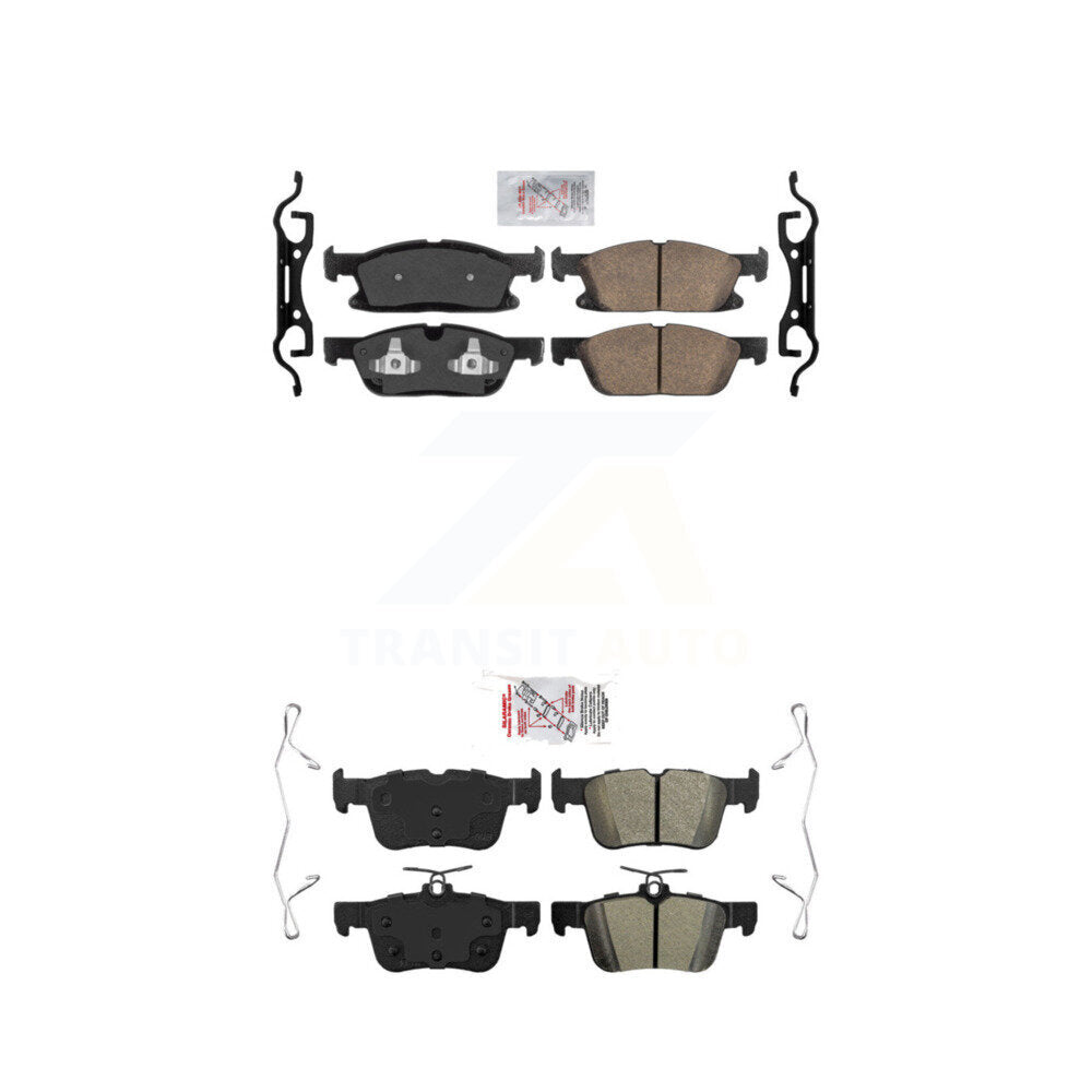 Front Ceramic Rear Semi-Metallic Disc Brake Pads Kit For Ford Edge Lincoln Nautilus KNF-100233