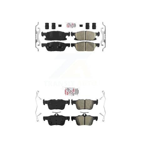 Front Ceramic Rear Semi-Metallic Disc Brake Pads Kit For Ford Edge Lincoln Nautilus MKX KNF-100239