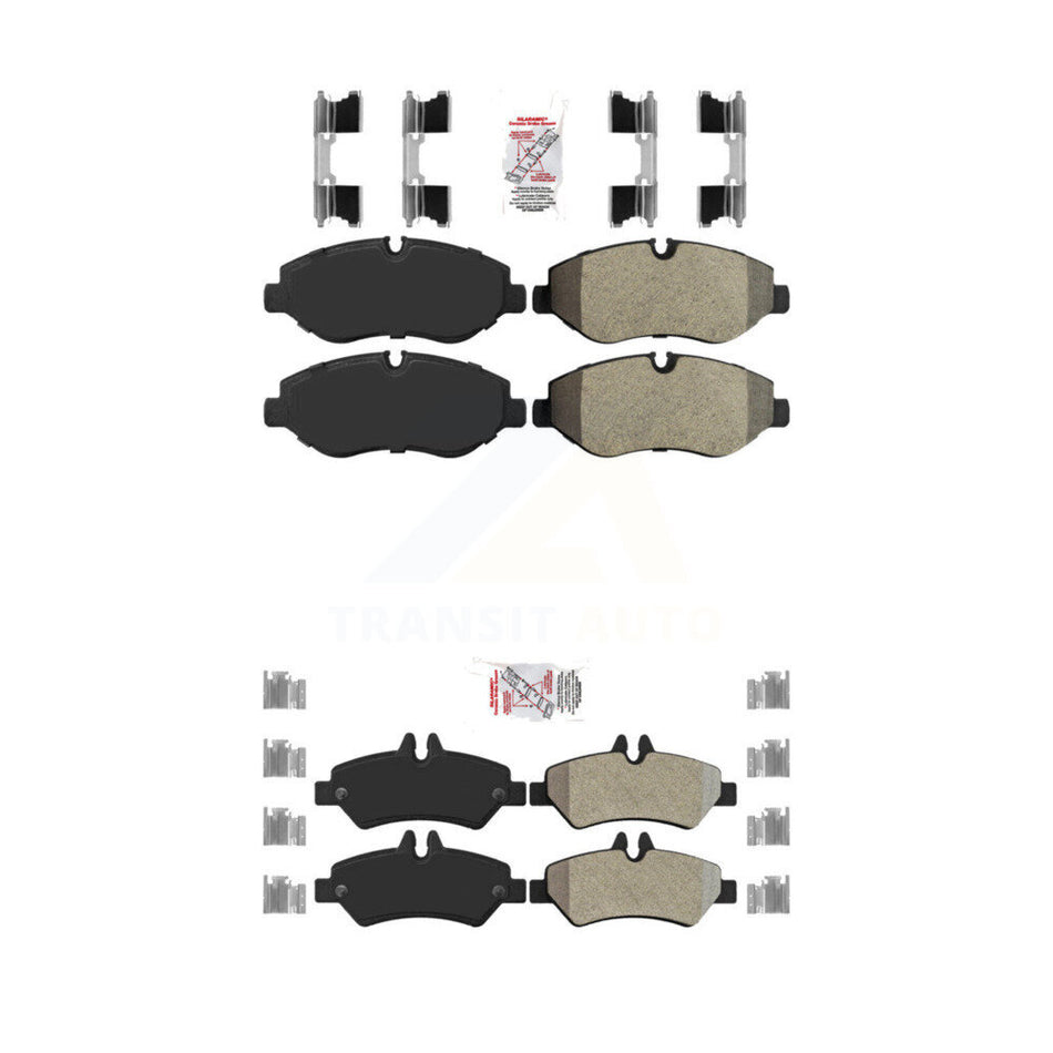 AmeriBRAKES Front Rear Semi-Metallic Disc Brake Pads Kit For Sprinter 2500 Mercedes-Benz Freightliner Dodge KNF-100246