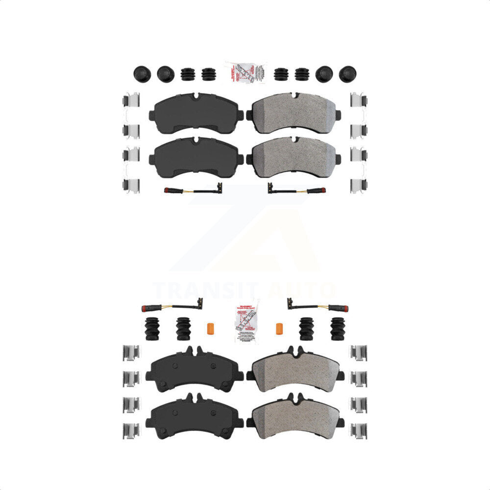 AmeriBRAKES Front Rear Semi-Metallic Disc Brake Pads Kit For Sprinter 3500 Mercedes-Benz Freightliner Dodge KNF-100249