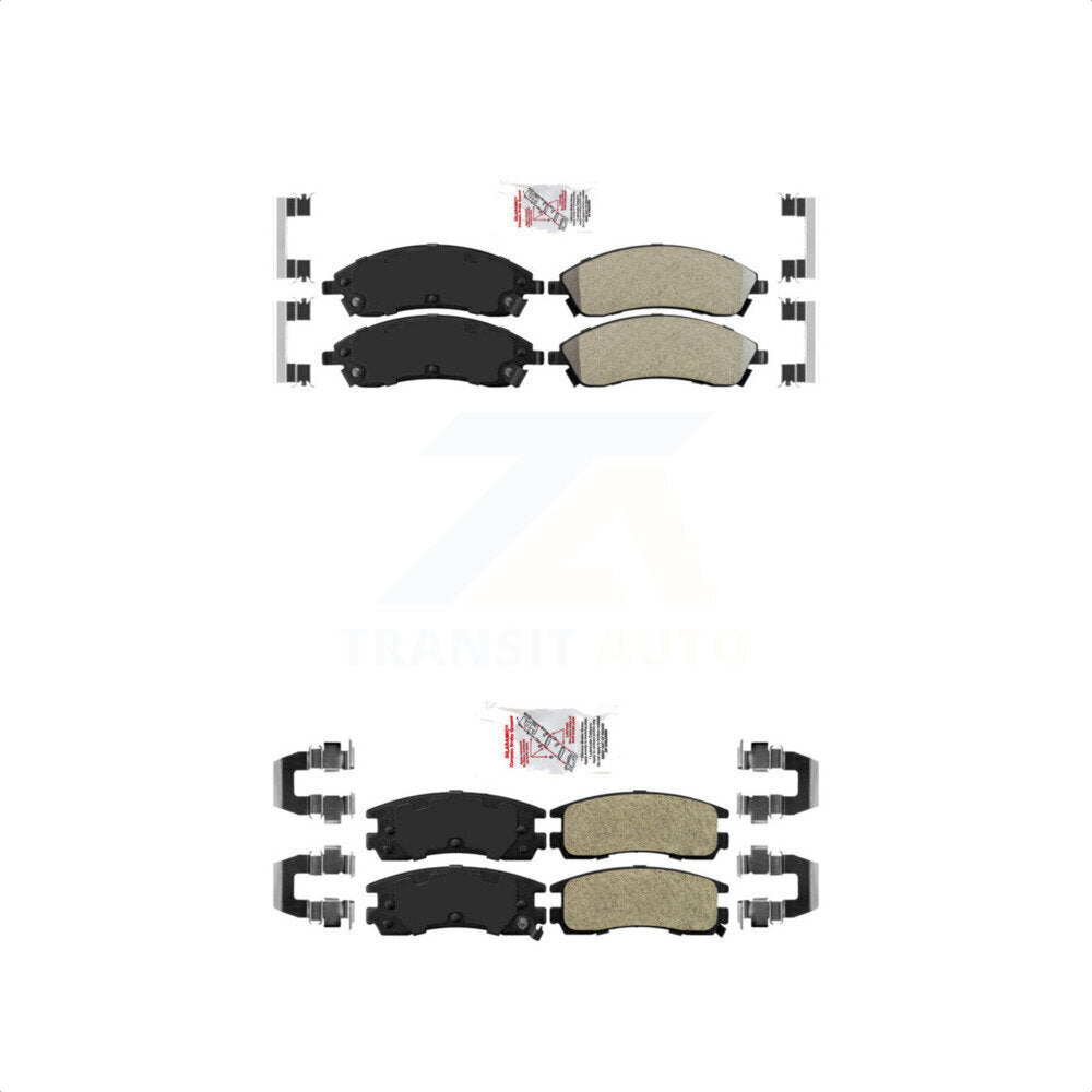 AmeriBRAKES Front Rear Semi-Metallic Disc Brake Pads Kit For 2004 Pontiac Bonneville GXP KNF-100254