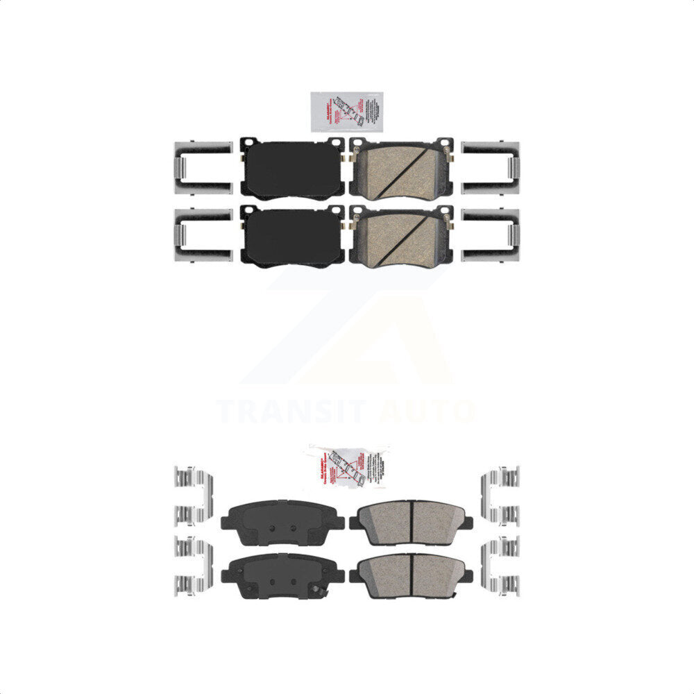 AmeriBRAKES Front Rear Ceramic Disc Brake Pads Kit For Hyundai Genesis G80 Kia K900 KNF-100259