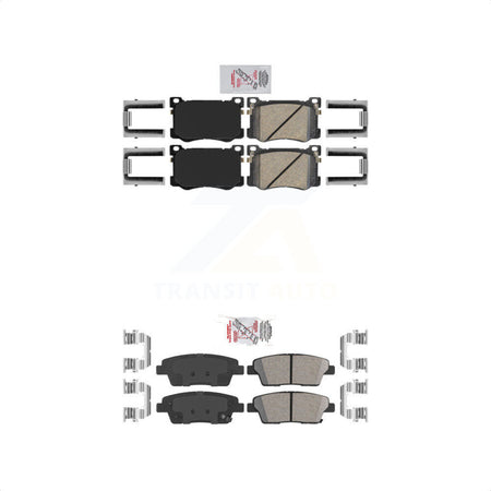 AmeriBRAKES Front Rear Ceramic Disc Brake Pads Kit For Hyundai Genesis G80 Kia K900 KNF-100259