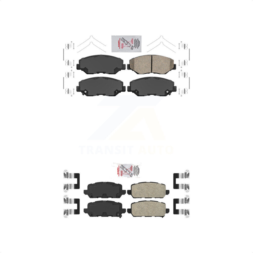 AmeriBRAKES Front Rear Ceramic Disc Brake Pads Kit For 2016 Honda CR-Z KNF-100319