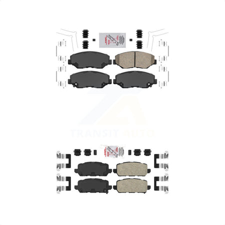 AmeriBRAKES Front Rear Ceramic Disc Brake Pads Kit For 2016 Honda CR-Z KNF-100322