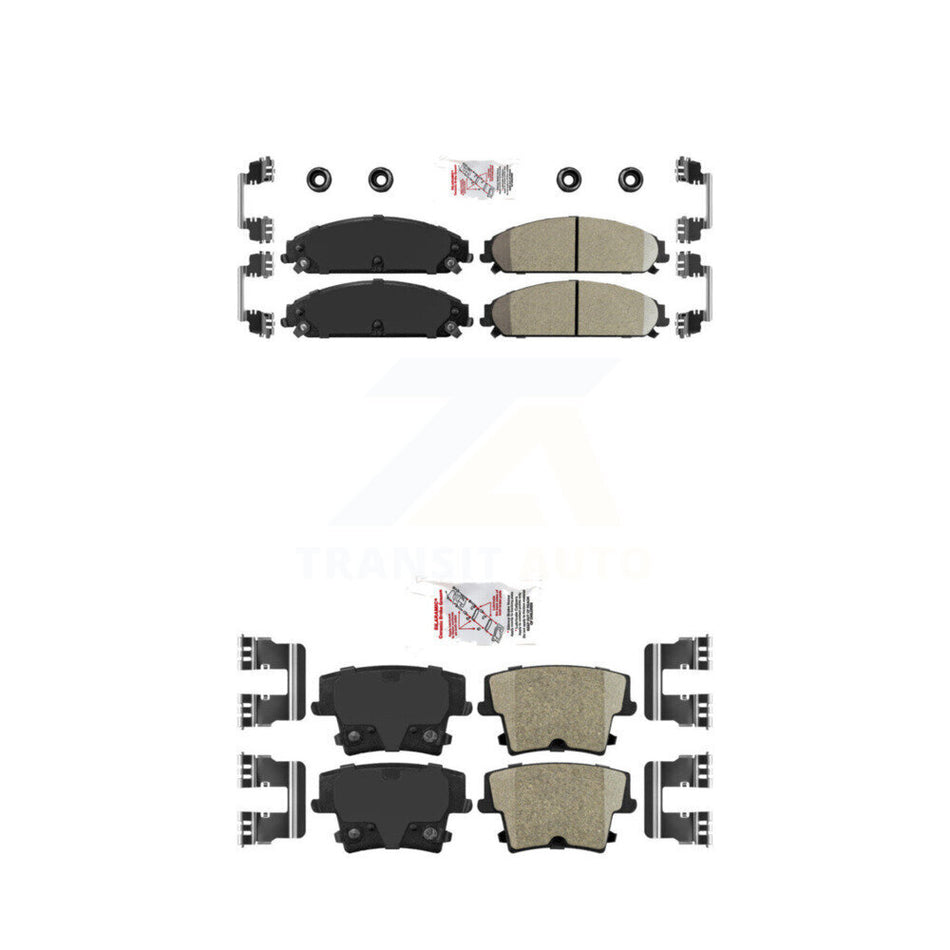 Front Rear Ceramic Disc Brake Pads Kit For Dodge Charger Chrysler 300 Challenger Magnum KNF-100329