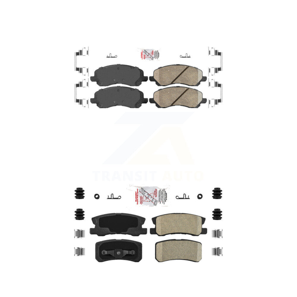 Front Rear Ceramic Disc Brake Pads Kit For Jeep Mitsubishi Patriot Lancer Compass Sebring KNF-100339