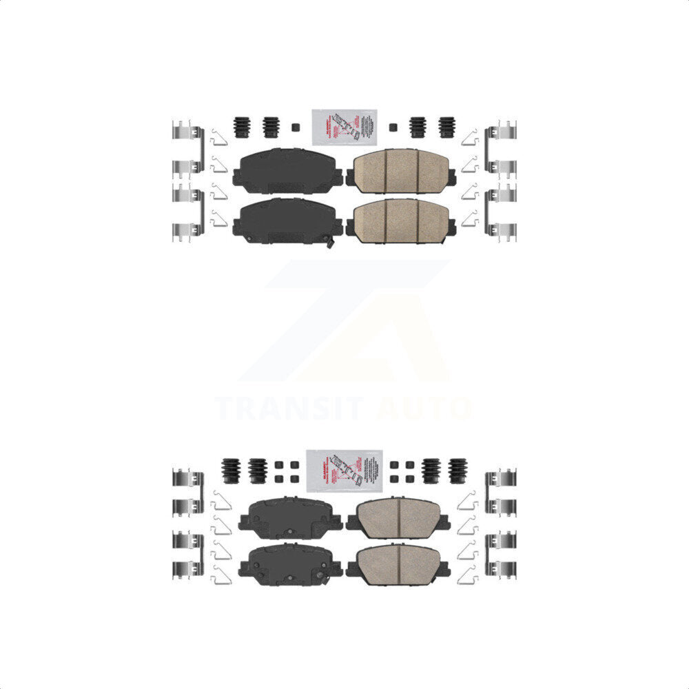 AmeriBRAKES Front Rear Ceramic Disc Brake Pads Kit For Honda CR-V KNF-100408