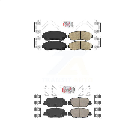 AmeriBRAKES Front Rear Ceramic Disc Brake Pads Kit For 2020-2022 Honda CR-V FULL HYBRID EV-GAS (FHEV) engine KNF-100415