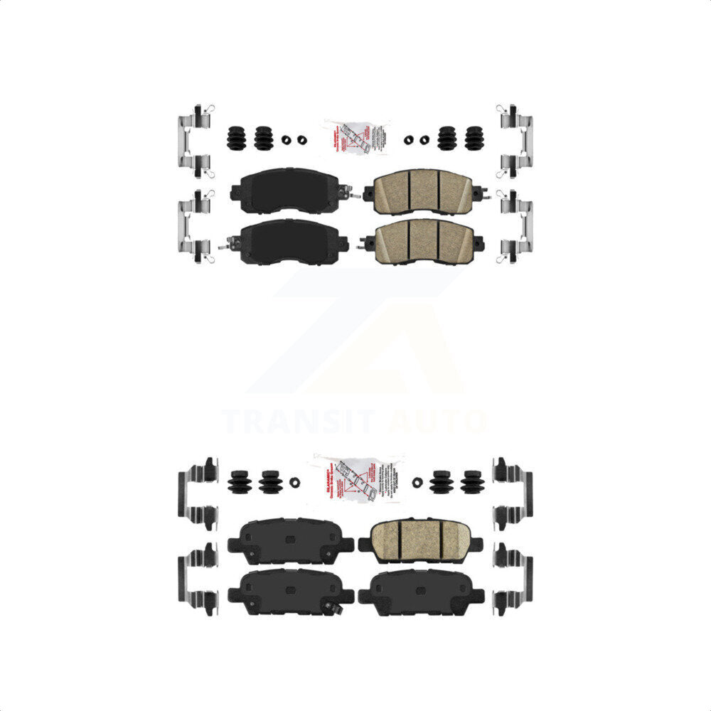 AmeriBRAKES Front Rear Ceramic Disc Brake Pads Kit For Nissan Altima LEAF KNF-100431