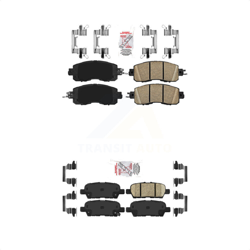 AmeriBRAKES Front Rear Ceramic Disc Brake Pads Kit For Nissan Altima LEAF KNF-100434