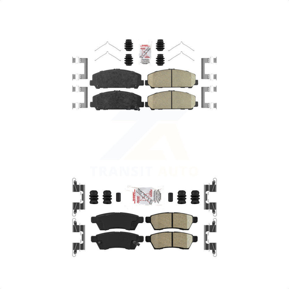 AmeriBRAKES Front Rear Ceramic Disc Brake Pads Kit For Suzuki Equator KNF-100438