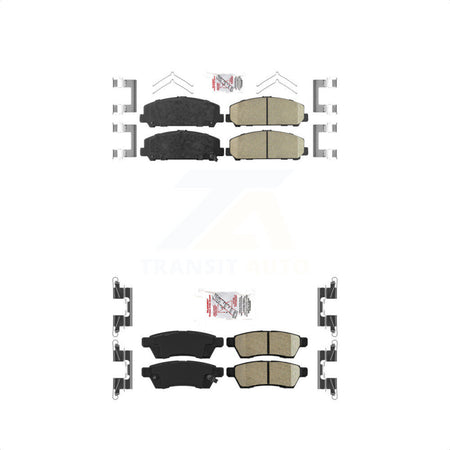 AmeriBRAKES Front Rear Ceramic Disc Brake Pads Kit For Suzuki Equator KNF-100441