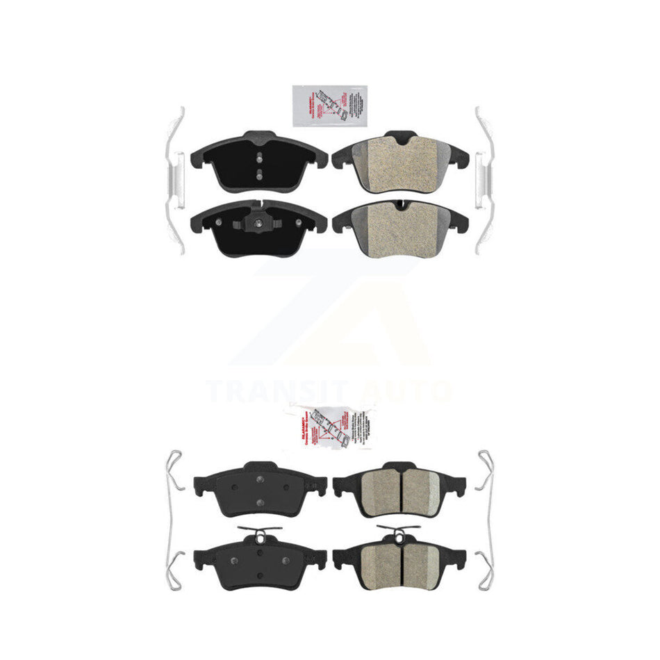 Front Semi-Metallic Rear Ceramic Disc Brake Pads Kit For Jaguar XF XK Vanden Plas S-Type KNF-100442
