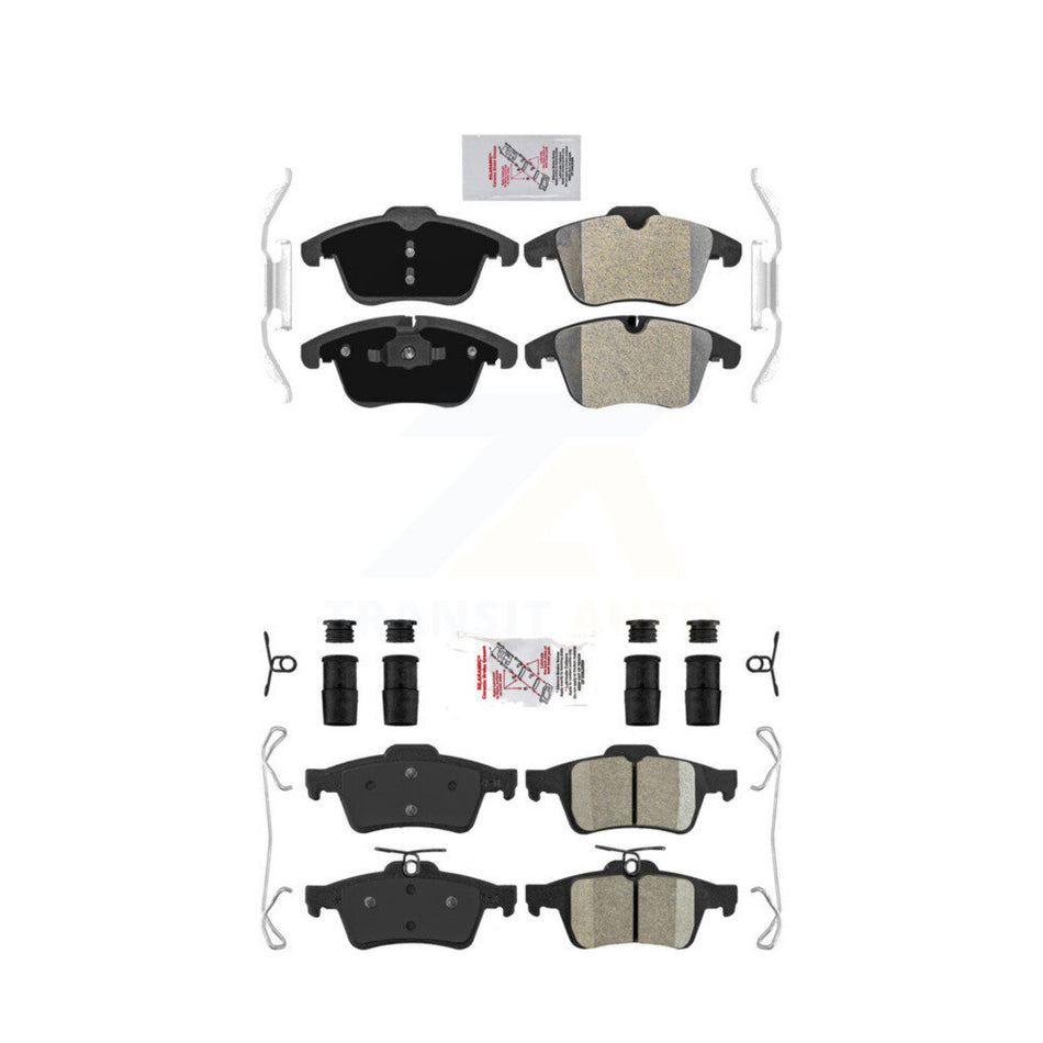 Front Semi-Metallic Rear Ceramic Disc Brake Pads Kit For Jaguar XF XK Vanden Plas S-Type KNF-100443