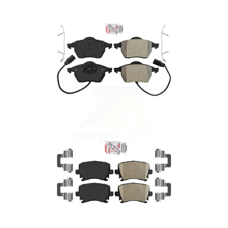 Front Semi-Metallic Rear Ceramic Disc Brake Pads Kit For 2006 Audi A4 3.2L/2.0L KNF-100453