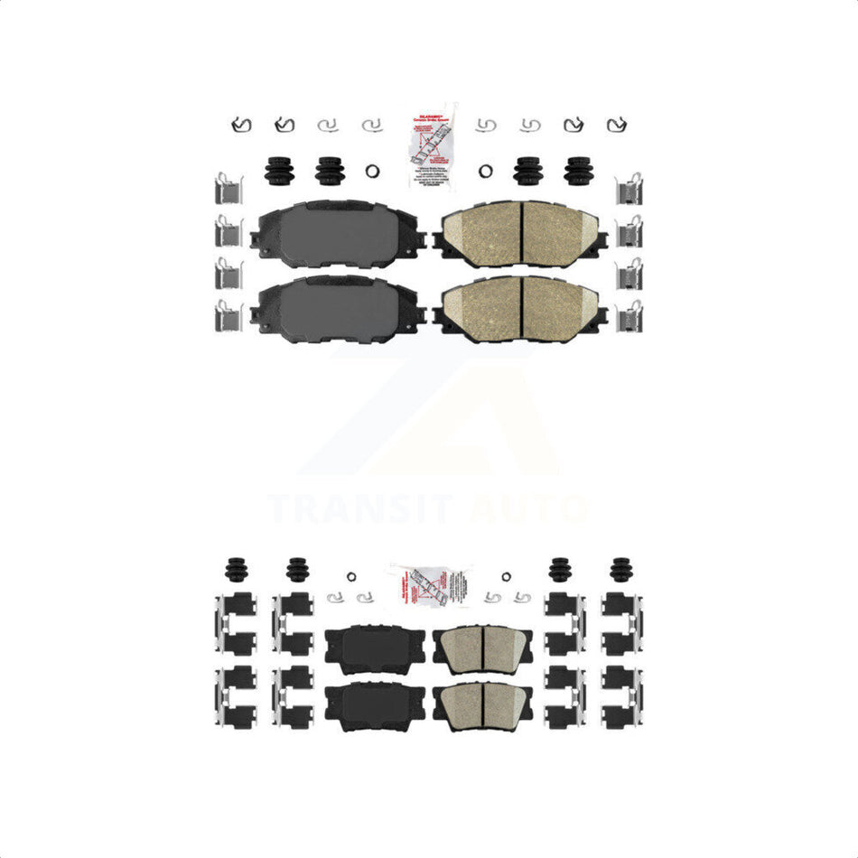 AmeriBRAKES Front Rear Ceramic Disc Brake Pads Kit For Toyota RAV4 Matrix Pontiac Vibe KNF-100504