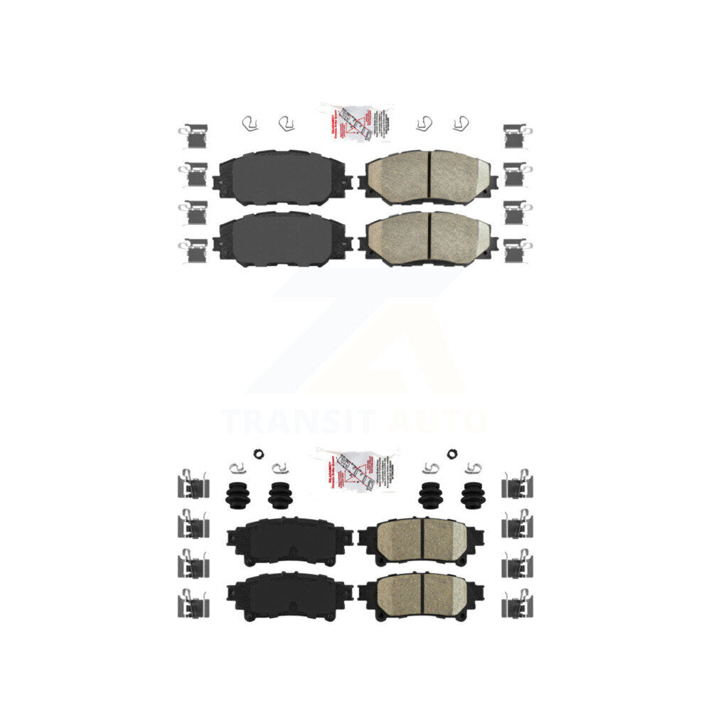Front Rear Ceramic Disc Brake Pads Kit For 2012-2018 Toyota Prius V KNF-100513